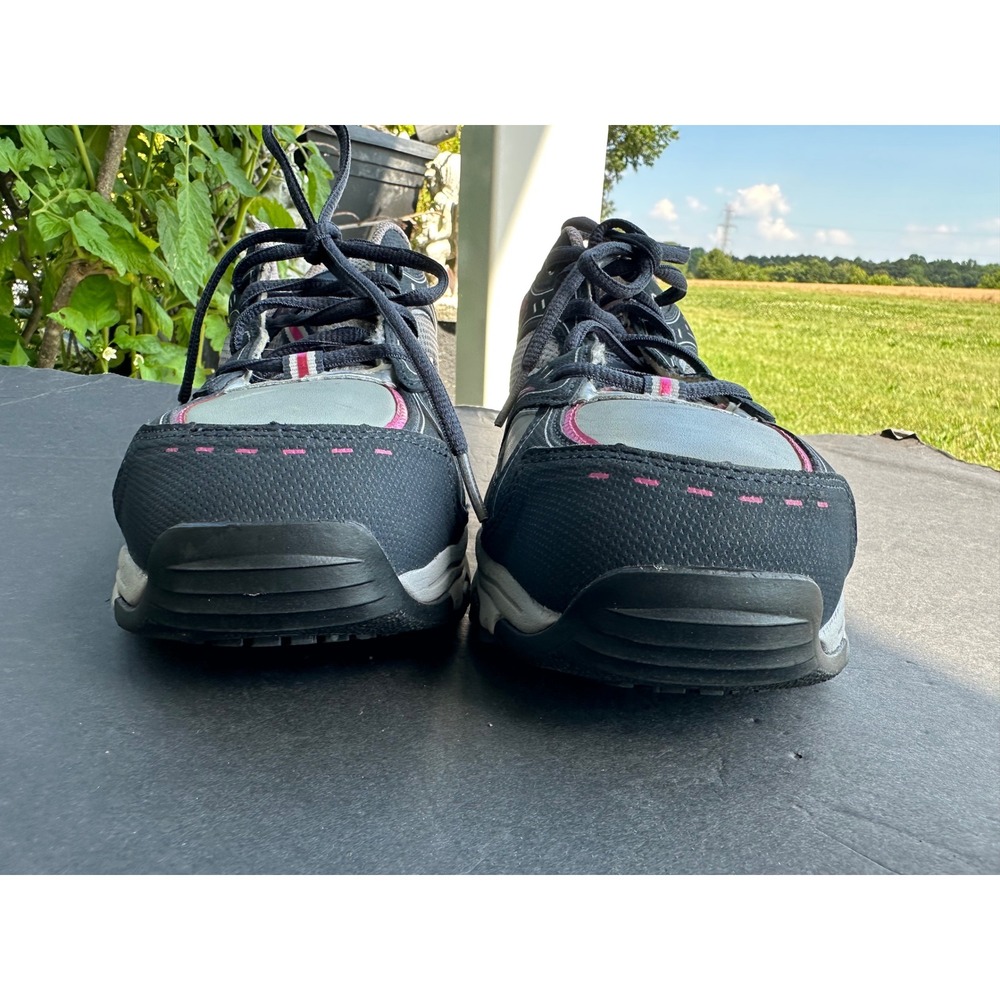 Skechers Work D'Lites Women Slip Resistant Safety Toe Athletic Shoes Gray Pink 9 - Picture 11 of 13